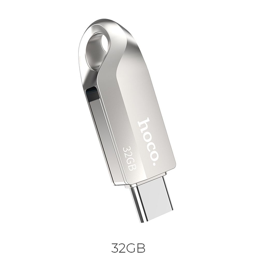USB kľúč Hoco UD8 USB 3.0 USB-A + USB-C 32 GB niklový