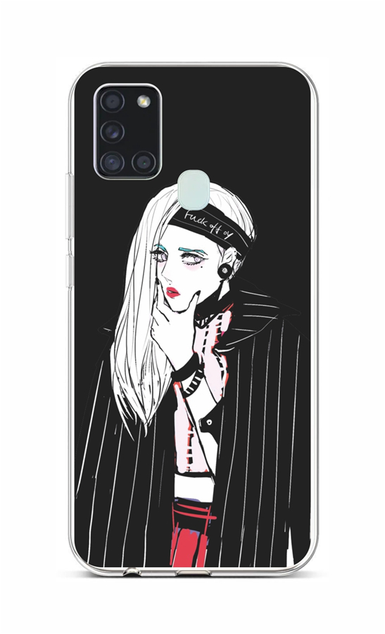 Kryt TopQ Samsung A21s silikón Dark Girl 52964