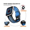 Silikónový remienok Bubble pre Apple Watch 3-4-5-6-SE 42-44mm čierno-modrý