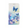 Flipové púzdro na Xiaomi Redmi 10 Biele s motýlikom