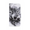 Flipové púzdro na Vivo V21 5G Čiernobiely vlk