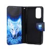 Flipové púzdro na Xiaomi Redmi Note 11 Tyrkysový vlk