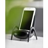 Univerzálna bezdrôtová rýchlonabíjačka QI FC08 so stojanom 15 W ČIERNA