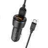 Rychlonabíjačka do auta Borofone BZ17 vrátane dátového kábla microUSB Dual 18W čierna