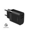 Adapter FIXED s výstupom 2xUSB 17W Smart Rapid Charge čierny