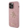 Zadný kryt Guess PU Fixed Glitter 4G Metal Logo pre iPhone 15 Pro Max Pink