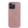 Zadný kryt Guess PU Fixed Glitter 4G Metal Logo pre iPhone 15 Pro Max Pink