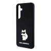 Zadný kryt Karl Lagerfeld Liquid Silicone Choupette NFT pre Samsung Galaxy S24+ Black