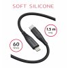 Dátový kábel swissten soft silicone usb-c / lightning 1,5 m 60w čierny