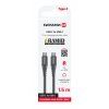 Datový kabel swissten ARAMID REINFORCED usb c usb c 1,5 m antracit