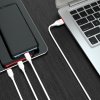 Dátový kábel Borofone BX17 Enjoy 3 v 1 - USB na typ C, Micro USB, Lightning - 2,4 A 1 meter biely