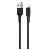 Dátový kábel Borofone BX30 silikónový - USB na Micro USB - 2,4A 1 meter čierny