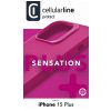 Ochranný silikónový kryt Cellularline Sensation Plus pre Apple iPhone 15 Plus, ružový