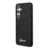 Guess PC/TPU Glitter Flakes Metal Logo Zadný kryt pre Samsung Galaxy S24 Black