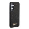 Guess PC/TPU Glitter Flakes Metal Logo Zadný kryt pre Samsung Galaxy S24 Black