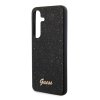 Guess PC/TPU Glitter Flakes Metal Logo Zadný kryt pre Samsung Galaxy S24 Black