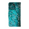 Flipové puzdro TopQ pre Xiaomi Redmi 13C Modré s kvetmi