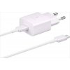 Originálna rýchlonabíjačka Samsung EP-T2510XWE + dátový kábel USB-C 25W biela