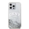 DKNY Liquid Glitter Arch Logo Zadný kryt pre iPhone 15 Pro Max Transparent