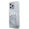 DKNY Liquid Glitter Arch Logo Zadný kryt pre iPhone 15 Pro Max Transparent