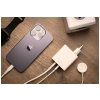 Adaptér FIXED s výstupom 2x USB-C podpora PD 65 W biely