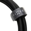 Dlhý nabíjací a dátový opletený kábel FIXED s konektormi USB-C/USB-C a podporou PD, 2 m, USB 2.0, 100 W, čierny