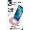 Cellularline Puzdro na krk Transparentný zadný kryt s ružovou šnúrkou pre Apple iPhone 12 MINI