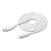 Dátový kábel CellularLine USB-C s konektorom Lightning, 200 cm, biely