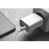 Adaptér FIXED s výstupom 2x USB-C podpora PD 35 W biely