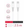 Dátový kábel swissten tpe usb-c/usb-c power delivery 5a (100w) 2,5 m biely