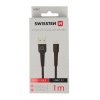 Dátový kábel swissten usb / usb-c 1,0 m čierny