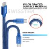 Dátový kábel swissten textilný usb / micro usb 2,0 m modrý