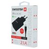 Swissten sieťový adaptér smart ic 2x usb 2.1a napájací + dátový kábel usb / lightning mfi 1,2 m čierny