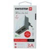 Swissten sieťový adaptér smart ic 2x usb 3a napájací + dátový kábel usb / lightning mfi 1,2 m biely