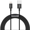 Dátový kábel Baseus CALYS-C01 Superior Fast Charging USB to Lightning 2.4A 2m Black