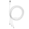 Dátový kábel Baseus CAMLTYS-02 Superior Fast Charging 3v1 USB-C, Lightning, MicroUSB 1,5 m biely