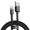 Dátový kábel Baseus CATKLF-BG1 USB-C 3A 1m sivý/čierny