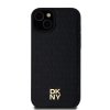 Zadný kožené puzdro DKNY Repeat Pattern Stack Logo Magsafe pre iPhone 15 Plus Black