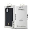 Zadný kožené puzdro DKNY Repeat Pattern Stack Logo Magsafe pre iPhone 15 Plus Black