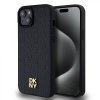Zadný kožené puzdro DKNY Repeat Pattern Stack Logo Magsafe pre iPhone 15 Plus Black