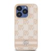 Zadný kryt DKNY PU Leather Checkered Pattern and Stripe pre iPhone 14 Pro Max Pink