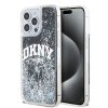 DKNY Liquid Glitter Arch Logo Zadný kryt pre iPhone 14 Pro Max Black