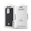 Zadný kryt DKNY PU Leather Repeat Pattern Stack Logo Magsafe pre iPhone 14 Pro Max Black