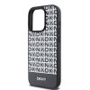 Zadný kryt DKNY PU Leather Repeat Pattern Bottom Stripe pre iPhone 14 Pro Max Black