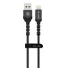 Dátový kábel Blavec Raptor Braided - USB na Lightning - 1,5 A 2 m (CRA-UL15BG20) čierno-sivý