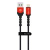 Dátový kábel Blavec Raptor Braided - USB na Lightning - 2,4 A 1 m (CRA-UL24BR10) čierny a červený