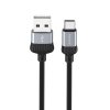 Dátový kábel Borofone BX28 Dignity - USB na typ C - 2,4A 1 meter sivý