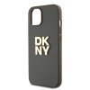 Zadný kryt DKNY PU Leather Stack Logo Wrist Strap pre iPhone 13 Green