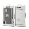 Zadný kryt DKNY PU Leather Stack Logo Wrist Strap pre iPhone 13 Green