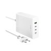 Adapter - Nabíjacia stanica FIXED GaN Adapter s 3xUSB-C a výstupom USB podpora PD 3.0 200 W biely